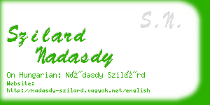 szilard nadasdy business card